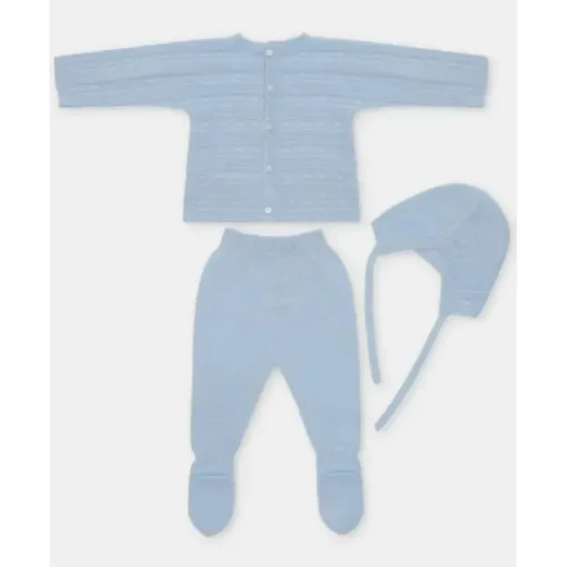 Martin Aranda - Take Me Home Set Sweater, Leggings & Bonnet Dolcezza, Light Blue
