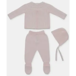 Martin Aranda - Take Me Home Set Sweater, Leggings & Bonnet Dolcezza, Light Pink