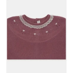 Martin Aranda - Take Me Home Set Sweater, Leggings & Bonnet Plum, Light Pink