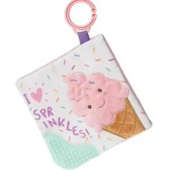 Mary Meyer - Brinquedo mordedor Sweet Soothie Crinkle com papel para bebê e Squeaker, sorvete granulado