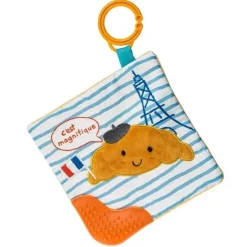 Mary Meyer - Brinquedo para mordedor Sweet Soothie Crinkle com papel para bebê e Squeaker, croissant