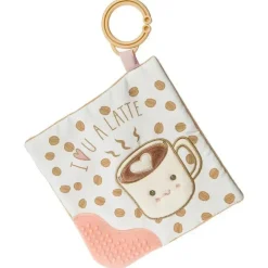 Mary Meyer - Brinquedo para mordedor Sweet Soothie Crinkle com papel para bebê e Squeaker, café com leite