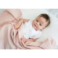 Mary Meyer - Lulujo Waffle Blanket, Ballet Slipper