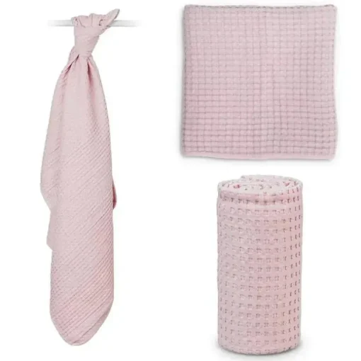 Mary Meyer - Lulujo Waffle Blanket, Ballet Slipper