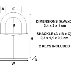 Master Lock - 3/4 Brass Keyed Different