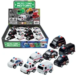 Master Toys - 2 Police & Ambulance Vehicles, 1 pc (Assorted Desgin)