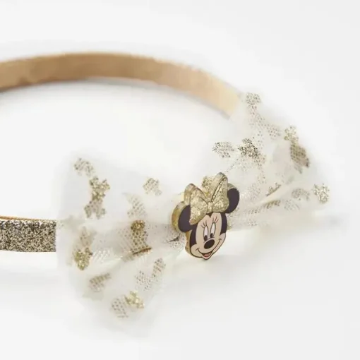 Mastoys - Acessórios para cabelo Tiara Laço Dourado, Minnie
