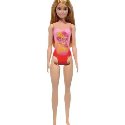 Mattel - Barbie Boneca de Praia com Maiô Rosa