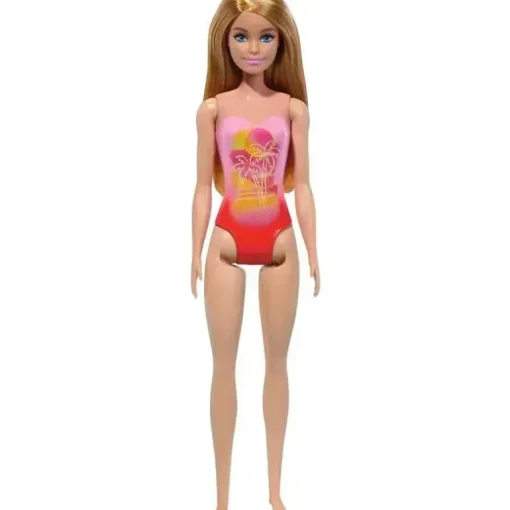 Mattel - Barbie Boneca de Praia com Maiô Rosa