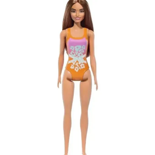 Mattel - Barbie Boneca de Praia com Maiô Laranja
