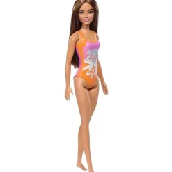 Mattel - Barbie Boneca de Praia com Maiô Laranja