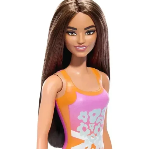 Mattel - Barbie Boneca de Praia com Maiô Laranja