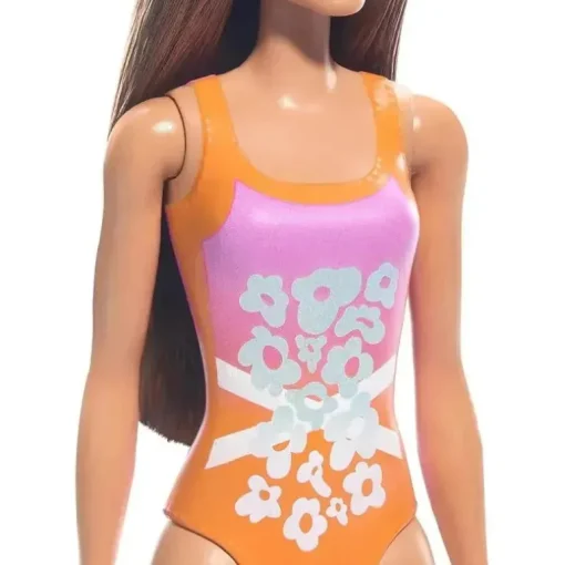 Mattel - Barbie Boneca de Praia com Maiô Laranja
