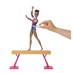 Mattel - Barbie Ginástica Playset: Boneca Barbie Morena