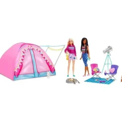 Mattel - Barbie Let's Go Camping Playset com bonecas Brooklyn e Malibu
