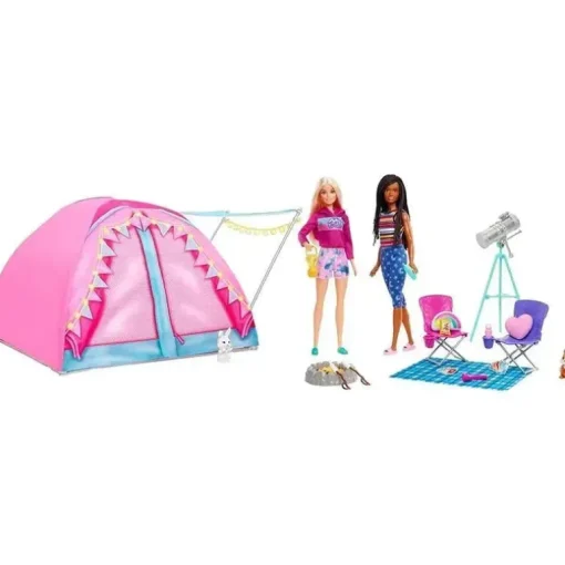Mattel - Barbie Let's Go Camping Playset com bonecas Brooklyn e Malibu