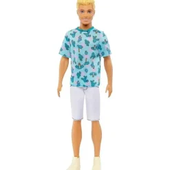 Mattel - Boneca Barbie Ken Fashionista, cabelo loiro e camiseta de cacto