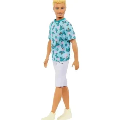 Mattel - Boneca Barbie Ken Fashionista, cabelo loiro e camiseta de cacto