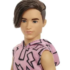 Mattel - Boneca Barbie Ken, cabelo castanho com raízes finas