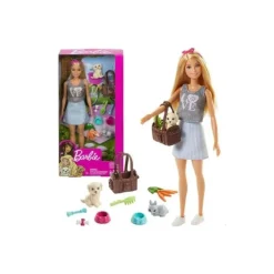 Mattel - Boneca Barbie Loira Animal de Estimação