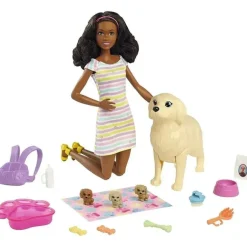 Mattel - Boneca Barbie Morena com Mamãe Cachorra