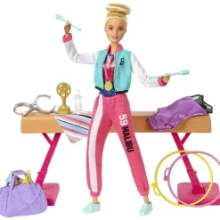 Mattel - Brinquedo de Ginástica Barbie com Boneca