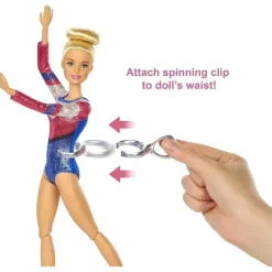 Mattel - Brinquedo de Ginástica Barbie com Boneca