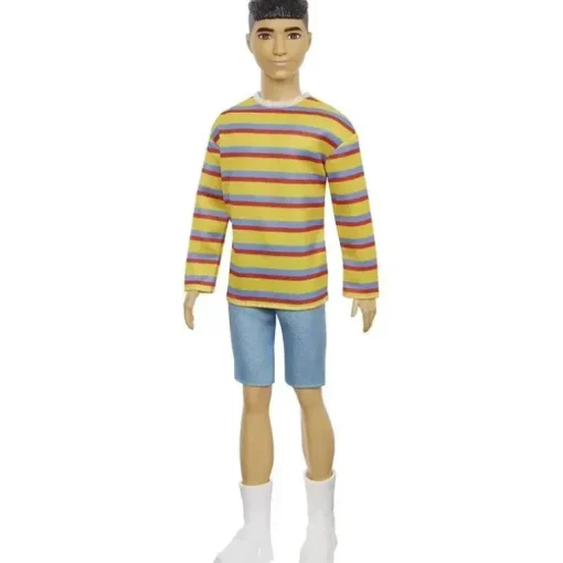 Mattel - Camisa Listrada Barbie Ken Fashionista Boneca