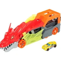 Mattel - Conjunto de pistas para carros de brinquedo Hot Wheels City Dragon Launch Transporter