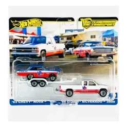 Mattel - Equipe de transporte '88 Chevy Silverado 3500 e '63 Chevy Nova