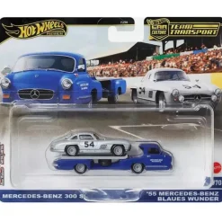 Mattel - Equipe Transporte '55 Mercedes-Benz Blaues Wunder e Mercedes-Benz 300 Sl