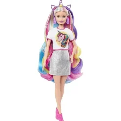 Mattel - Fantasia Barbie Cabelo Loiro Longo Colorido com Sereia
