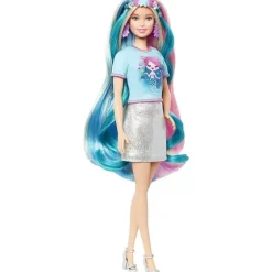 Mattel - Fantasia Barbie Cabelo Loiro Longo Colorido com Sereia