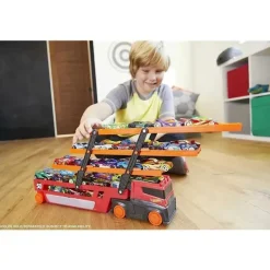 Mattel - Hot Wheels Mega Hauler com 6 níveis expansíveis