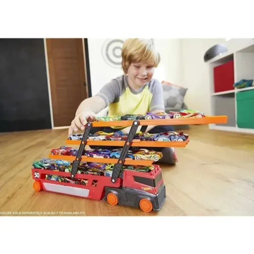Mattel - Hot Wheels Mega Hauler com 6 níveis expansíveis