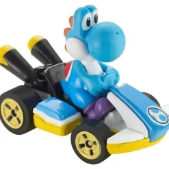 Mattel - Hw Mario Kart, azul claro Yoshi Standard Kart