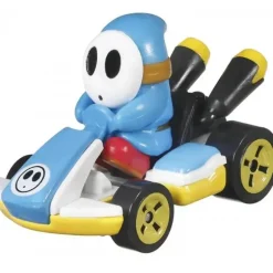 Mattel - Hw Mario Kart, kart padrão azul claro Shy Guy