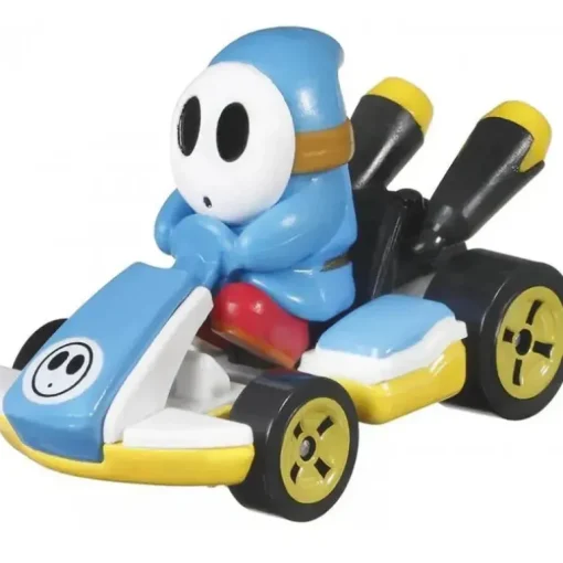 Mattel - Hw Mario Kart, kart padrão azul claro Shy Guy