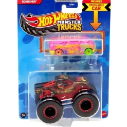 Mattel - Hw Mt Die-Cast & Truck Scorcher And Crushed Van - Blind-Sided