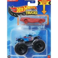 Mattel - Hw Mt Die-Cast & Truck Race Ace And Crushed Sedan - Sudden Stop