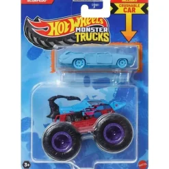 Mattel - Hw Mt Die-Cast & Truck Scordpedo And Crushed Wagon - Flat Iron