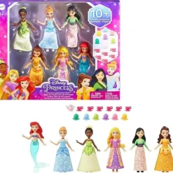 Mattel - Pacote de 6 unidades da Disney Princess Princess Party