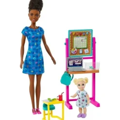 Mattel - Tema Barbie Professora com Boneca Moda Morena