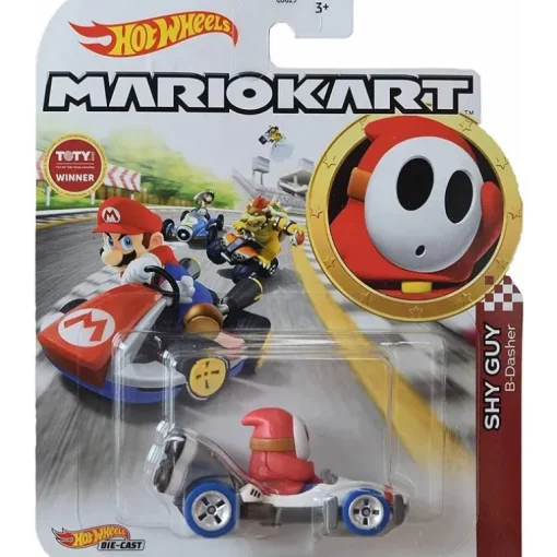 Mattel- Hot Wheels Mario Kart Cars, Shy Guy