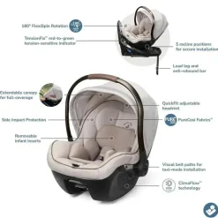 Maxi-Cosi - Assento infantil giratório Peri 180, Desert Wonder