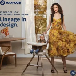 Maxi-Cosi - Cadeira alta giratória Kiskadee 360 ​​Kindred Collection, Natural Heritage