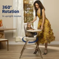 Maxi-Cosi - Cadeira alta giratória Kiskadee 360 ​​Kindred Collection, Onyx Heritage