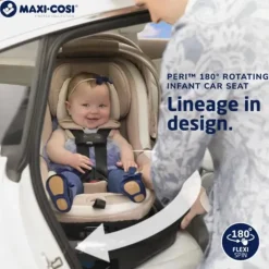 Maxi-Cosi - Cadeira de carro infantil giratória Peri 180° Kindred Collection, Natural Heritage