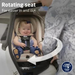 Maxi-Cosi - Cadeira de carro infantil giratória Peri 180° Kindred Collection, Onyx Heritage