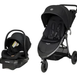 Maxi-Cosi - Gia XP Luxe 3-Wheel Travel System, Midnight Black
